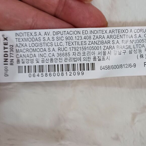 Zara Mini Collections Sweater Jacket Fleece Lined Hooded Grey White 6-9 Months - Picture 7 of 9